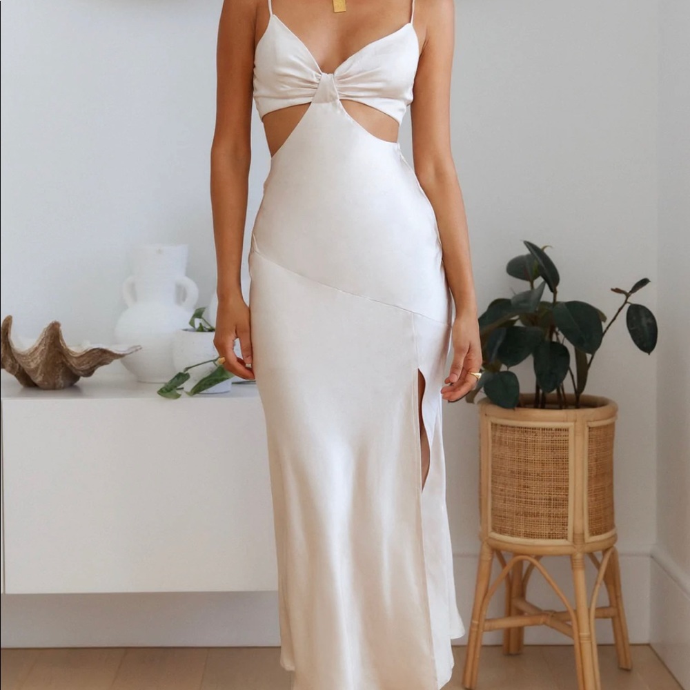 Champagne midi dress